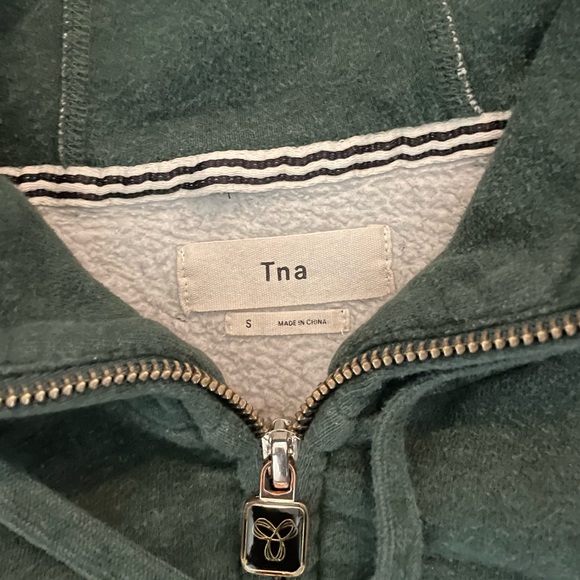Forest Green TNA Zip-up hoodie - Picture 2 of 3